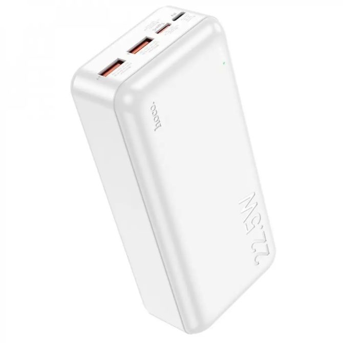 Универсальная зарядная батарея Hoco J101B 30000mAh Astute PD20W+QC3.0 22.5W 2USB Micro/Type-C Белый Винница - изображение 1