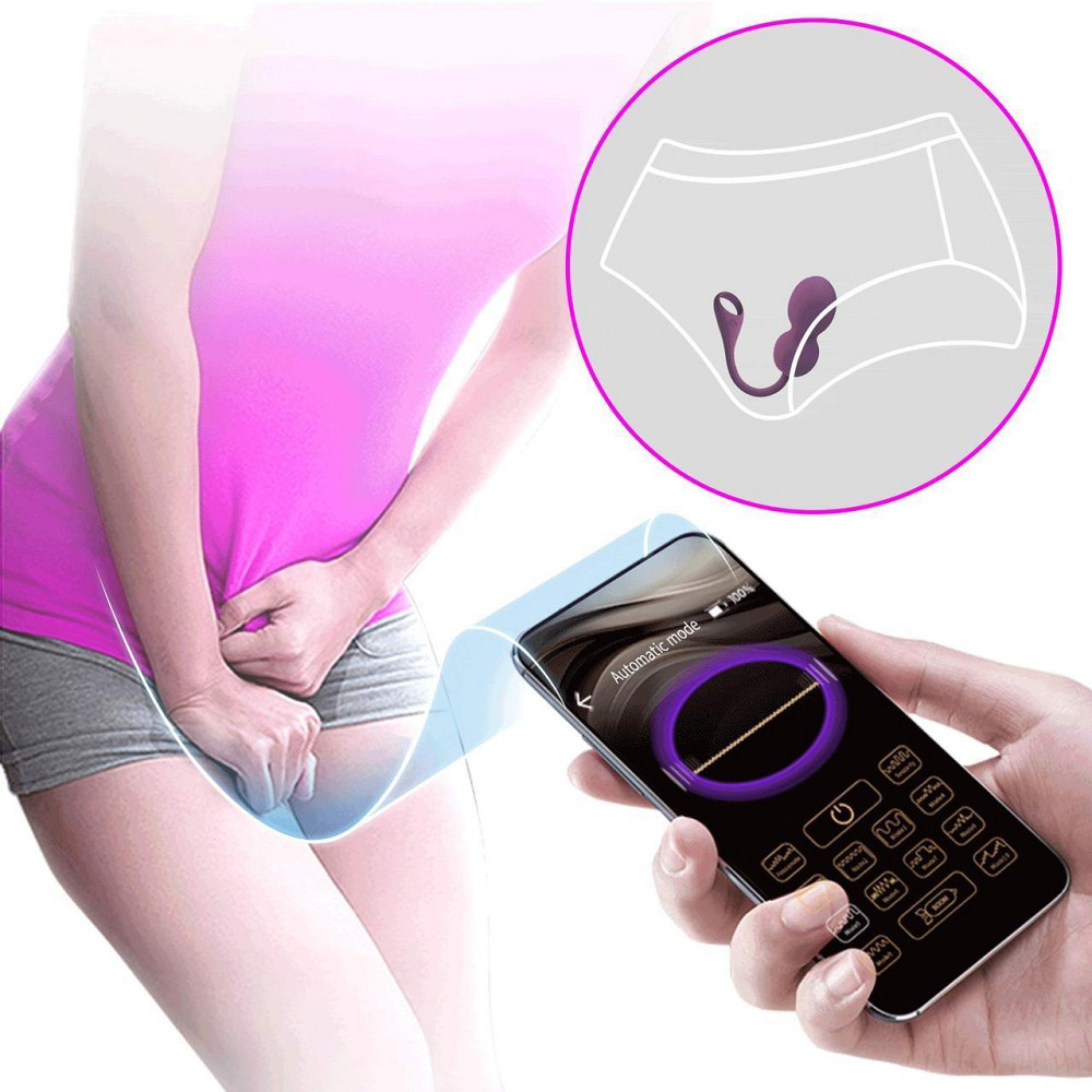 Вагинальные шарики Pretty love Elvira dark Purple, 12 vibration functions Mobile APP Long-distance Co Sex Aura Киев - изображение 10