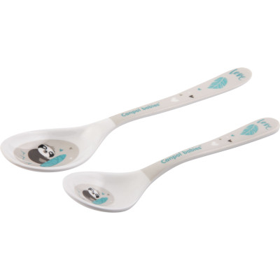 Набор детской посуды Canpol babies Exotic Animals ложечек из меламина 2 шт Серый (4/530_grey) Винница - изображение 1