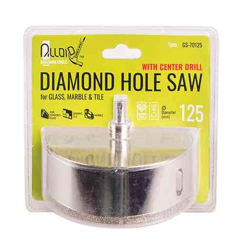 Свердло корончате алмазне по склу та кераміці 125мм з центрувальним свердлом Alloid Одеса