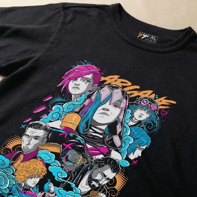 Футболка чоловіча з  принтом Аркейн Джинкс 2 Розмір 48 Anime0949 Дніпро - фото 3