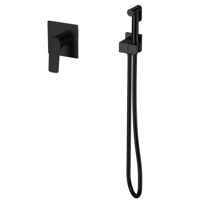 Змішувач для гігієнічного душу Mixxus Premium MONE 002 INNER Black вбудований з лійкою (MI6779) Чернівці - фото 1