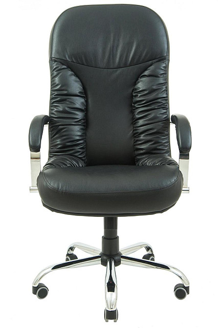 Офисное Кресло Руководителя Richman Bufford Кожа Комбо Lux Хром М3 MultiBlock Черный Днепр - изображение 2