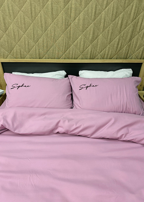 Комплект постільної білизни Сатин, Двоспальний 180х220 Ліловий (88-149) Київ - фото 5