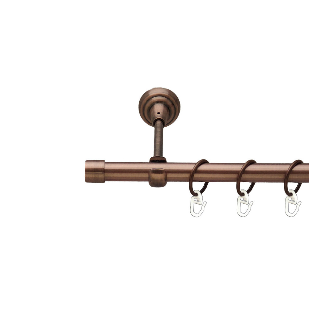 Карниз Orvit Заглушка металевий однорядний відкритий Мідь 19 мм 240 см (00-00011673) Львов - изображение 1