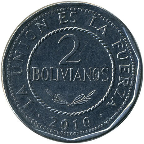 2 боливиано 2010 Боливия Полтава - изображение 1