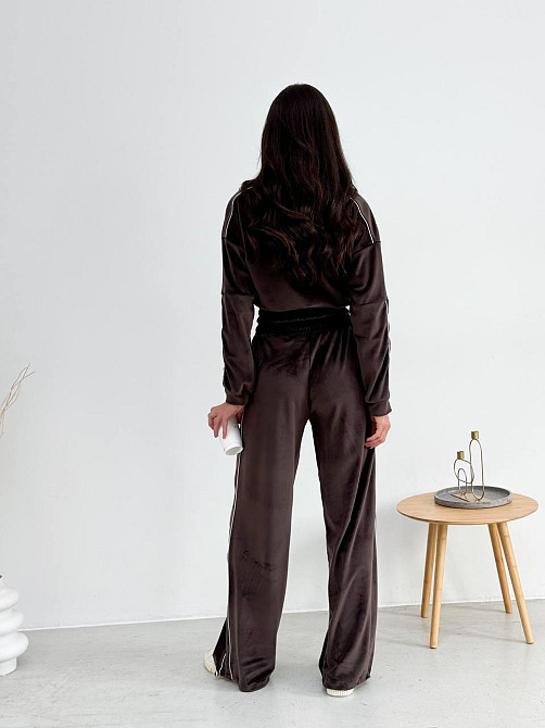 Велюровый костюм женский спортивный Шоколадный 42/46 Харьков - изображение 7