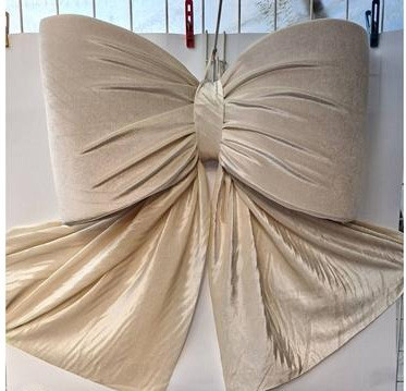 Бант для декору новорічний бежевий Київ - фото 1