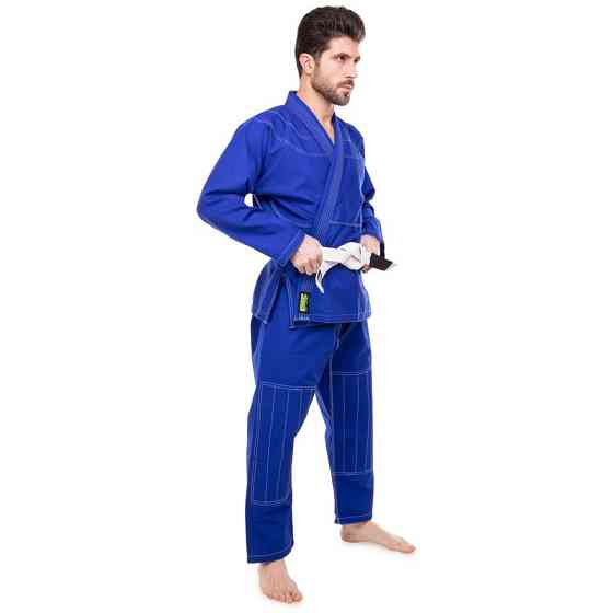 Кимоно для джиу-джитсу взрослое CORE CO-3139-A размер 140-180см синий Спортивная форма Киев