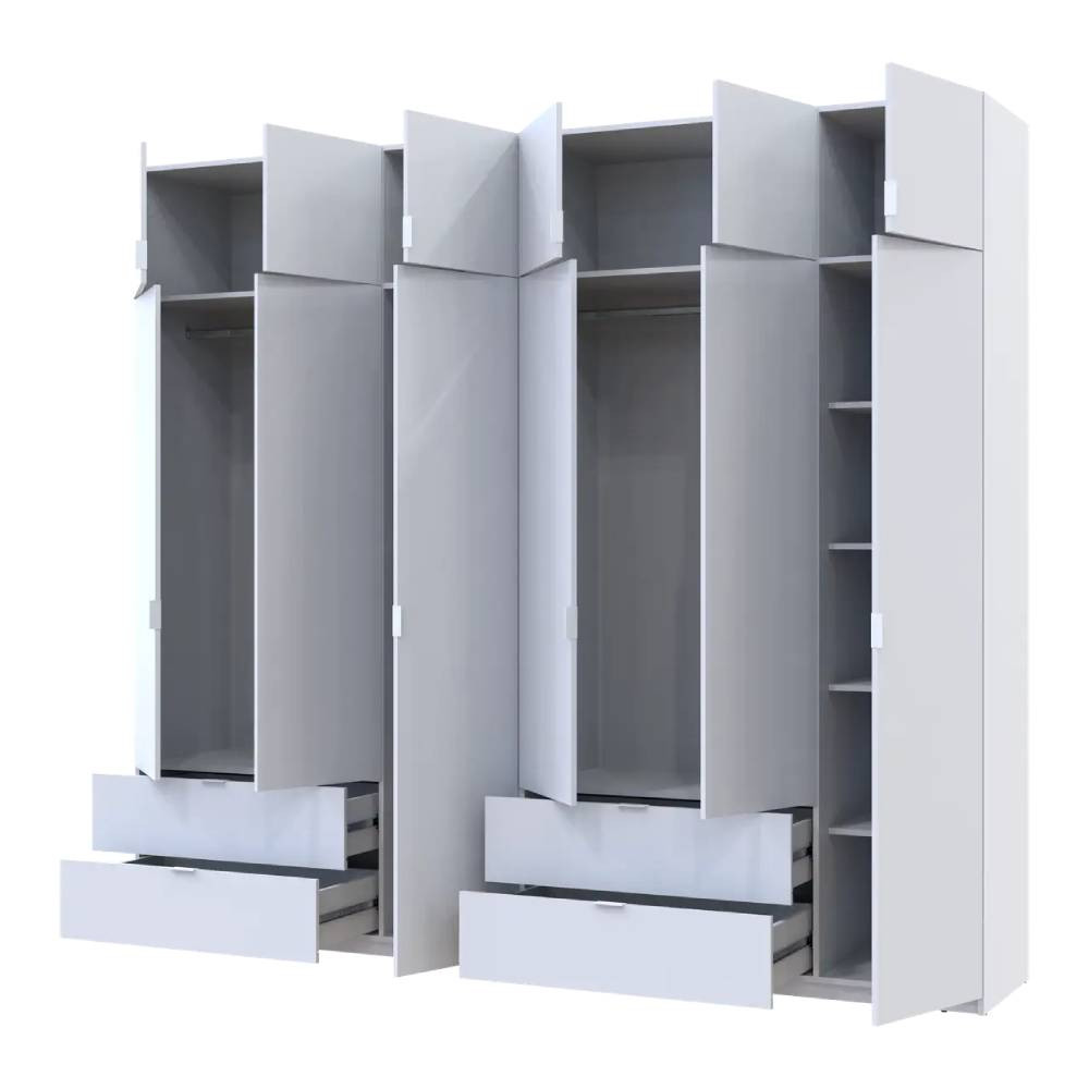 Шафа для одягу Doros Лукас Біла 3+3 ДСП 270х50х240 DRS-011685 (42005114) Львів - фото 3