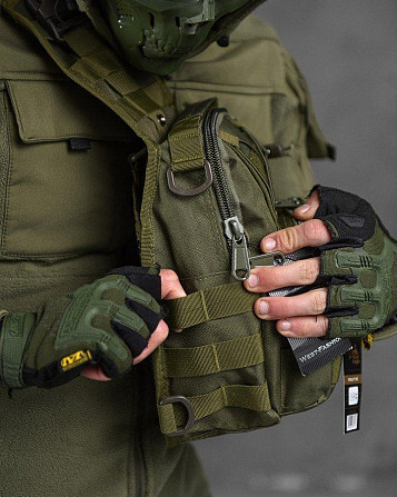 Рюкзак патрульный однолямочный SILVER KNIGHT 7л oliva ОИ2521 Одесса - изображение 6
