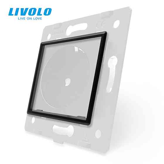 LIVOLO Декоративний ободок для розетки LIVOLO чорний 5 шт (DF10-12) Коломия