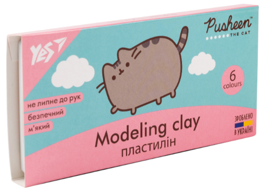 Пластилін 6 кол. 120 г "Yes" Pusheen, 540608, шт Київ - фото 1