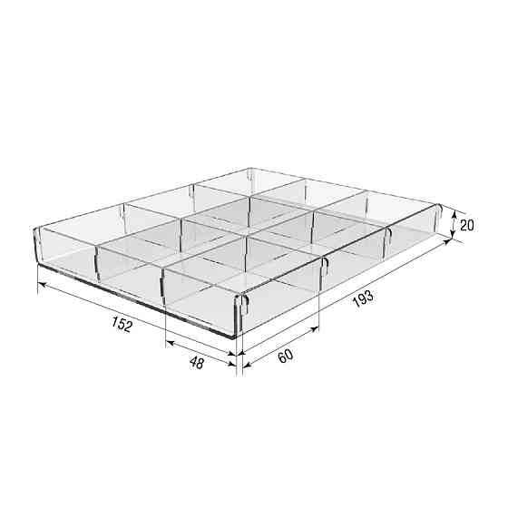 Коробка акриловая EKOSTAR 193х152х20 Киев