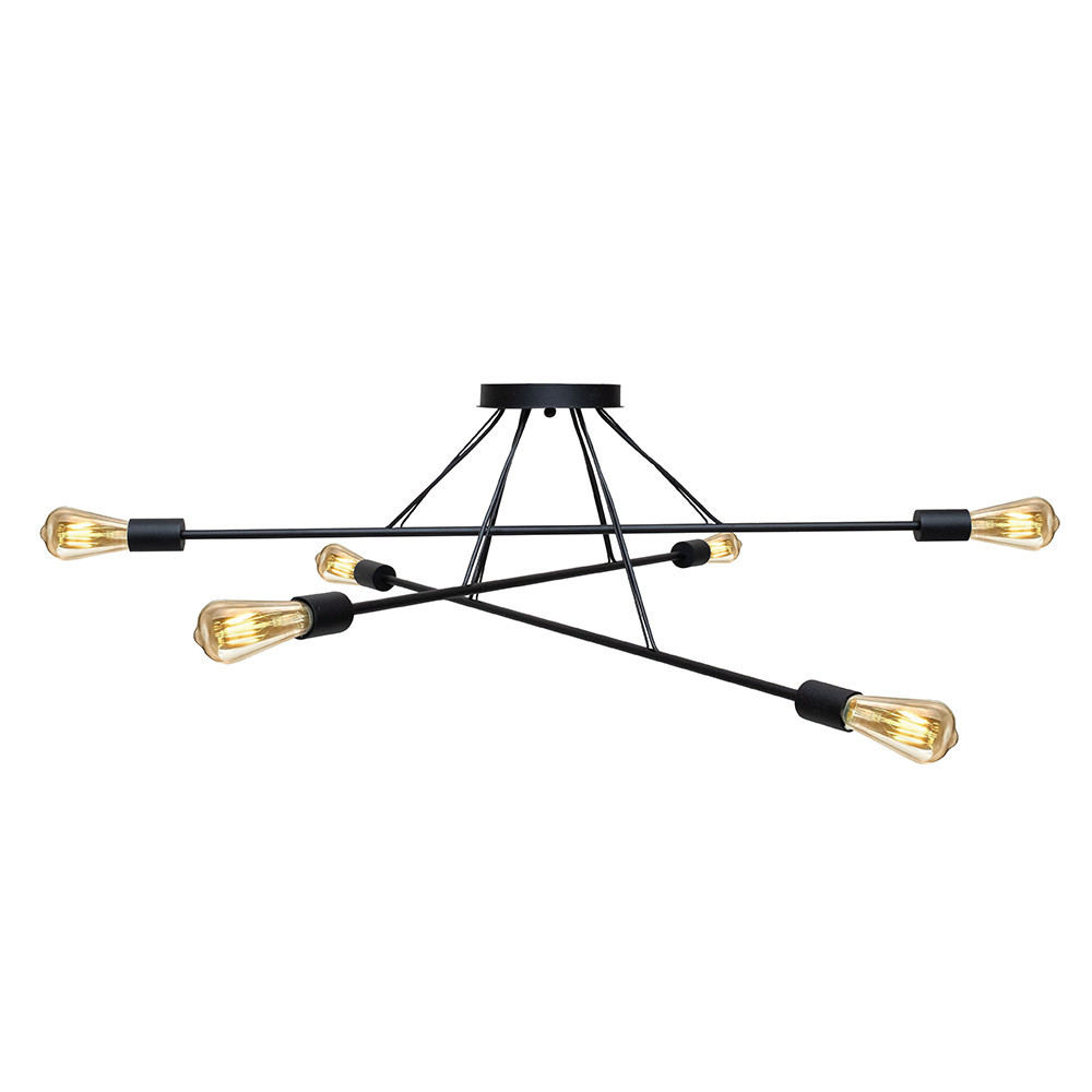 Люстра подвесная MSK Electric Asket на шесть ламп Е27 NL 10320-6 BK черная Одесса - изображение 1