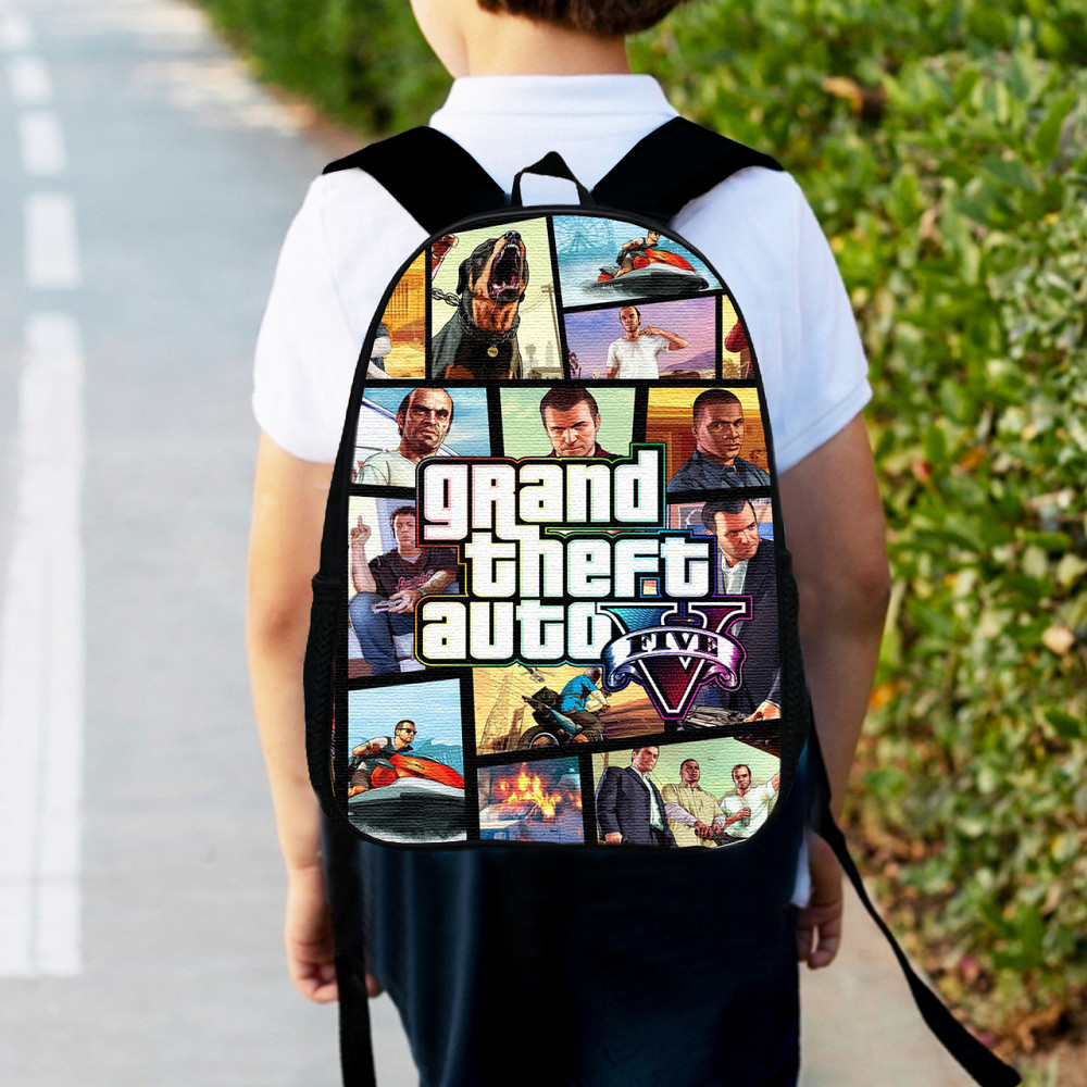Рюкзак дитячий GTA "Grand Theft Auto" 34х27см, міський ранець для хлопчика з принтом (00442) Київ - фото 1