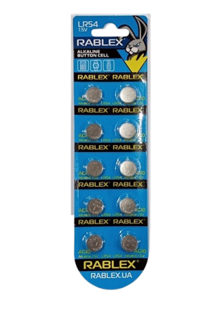 Батарейки-Таблетки Rablex LR54/AG10/1.5V блістер 10шт. Дніпро