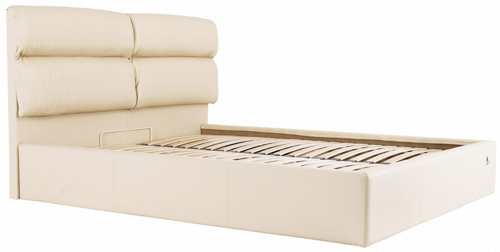Кровать Oxford Comfort 140 х 190 см Fly 2207 С подъемным механизмом и нишей для белья Бежевый Днепр - изображение 11