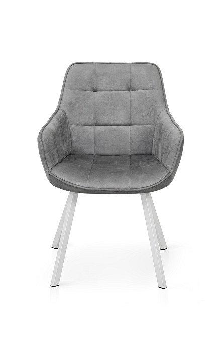 Крісло Тандем, білий/ велюр світл-сірий Киев - изображение 2