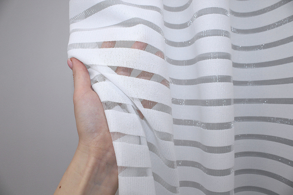 Тюль VR-Textil 1894т Фатин з вишивкою та люрексом Бежевий 300х150 см (40-262) Київ - фото 5