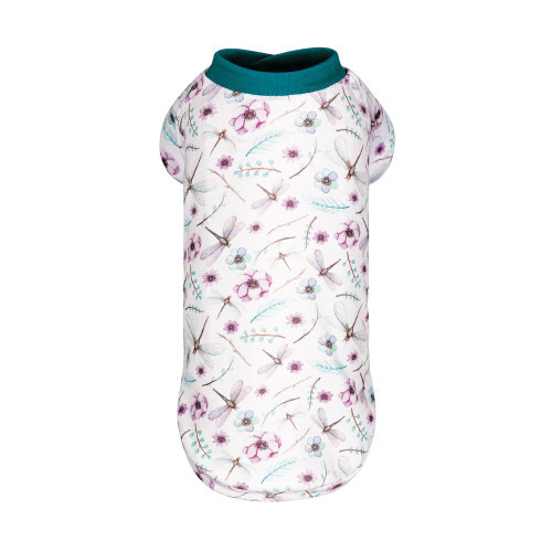 Футболка Pet Fashion Flora для собак бавовна трикотаж біла з квітковим принтом XS2 Київ - фото 1