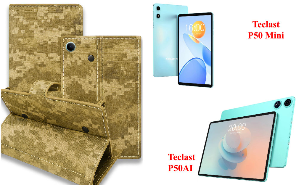 Книжка-трансформер для планшета Teclast P50, колір Black Pixel Київ - фото 1