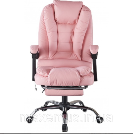 Кресло Bonro B 6 0 7 1 офисное с функцией массажа и выдвижной подставкой для ног кресло компьютерное розовый цвет Мостиска