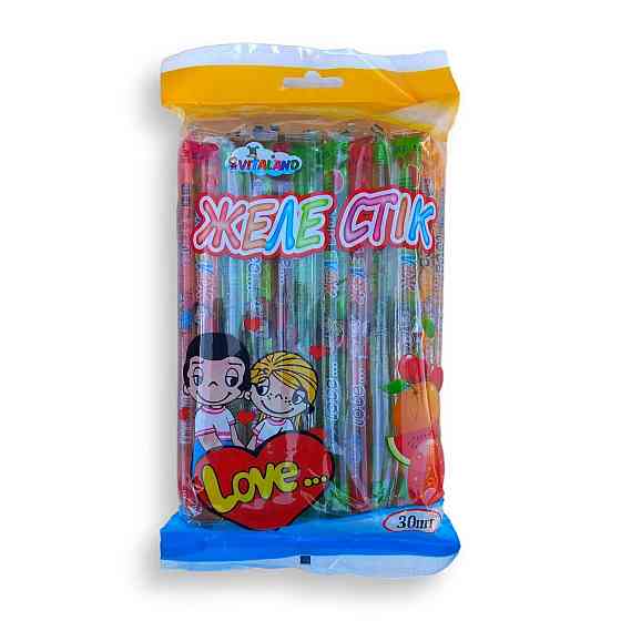 Желе в стиках Love is микс вкусов ТМ Vitaland 30 шт./уп Харків