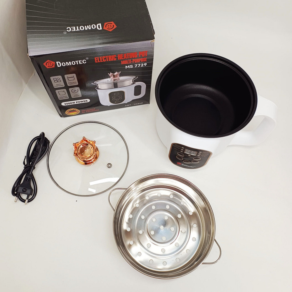 Електрична каструля-пароварка DOMOTEC MS-7729 1.8л 2000Вт MR-28 Львів - фото 2
