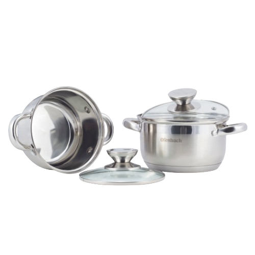 Набір каструль 4 предмети (каструлі 1,1/1,7л) нержавіюча сталь Ofenbach Житомир - фото 3