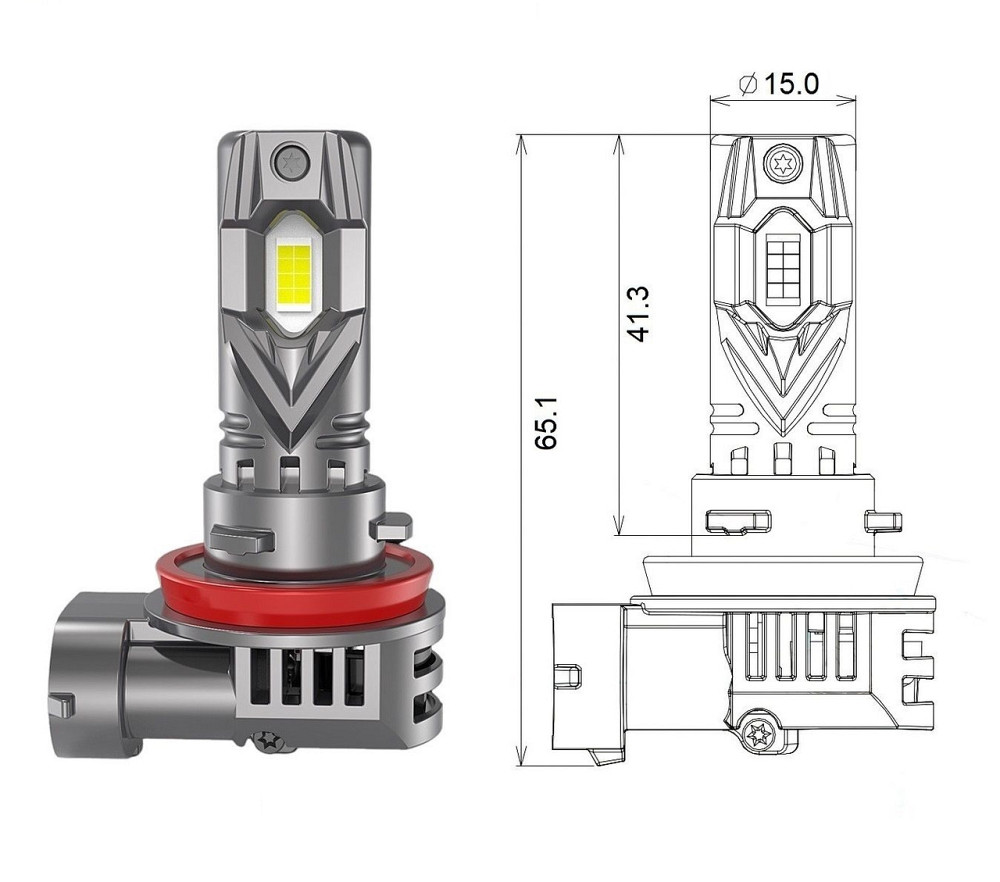 Комплект світлодіодних ламп StarLight TechStar +150% H11(H8/H9/H16) 5500K 9-16V Харків - фото 8