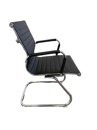 Офісне крісло конференційне Tehforward Slim CF хром Чорний Дніпро