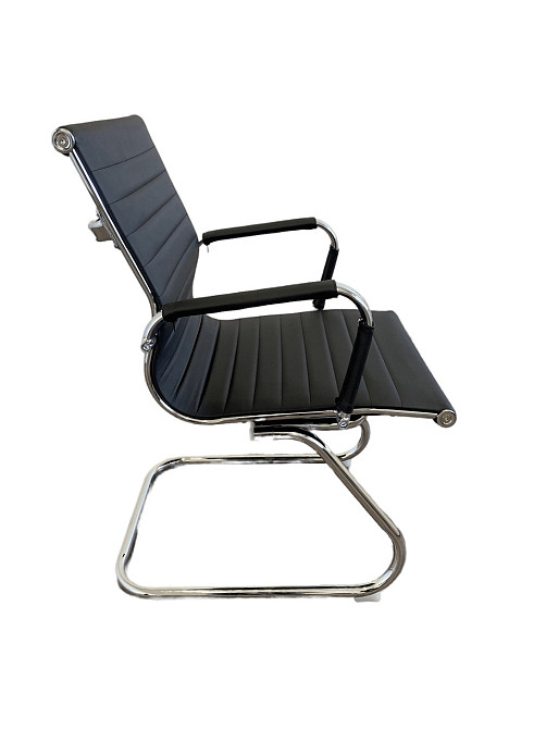 Офісне крісло конференційне Tehforward Slim CF хром Чорний Дніпро - фото 3