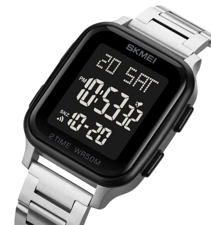 Чоловічий наручний годинник Skmei 1859 на браслеті (Сріблястий) Вінниця