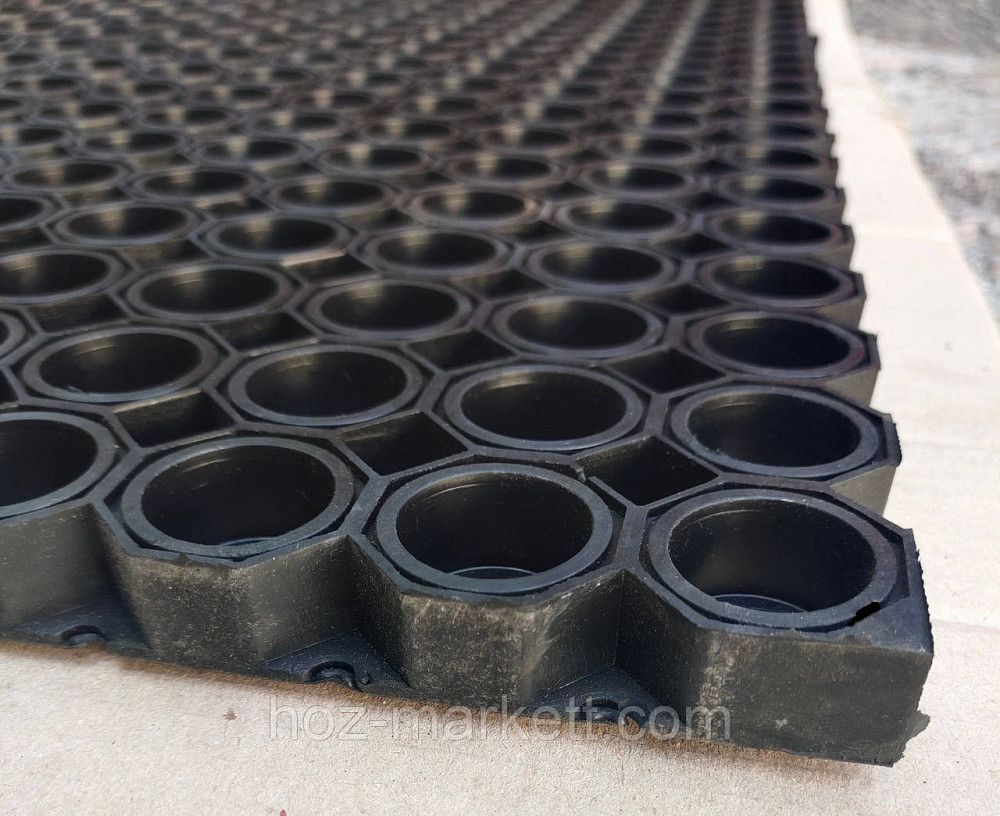 Коврик 80 х 60 х 2.6 см резиновый ячеистый сотами Хард грязезащитный килим Харьков - изображение 2