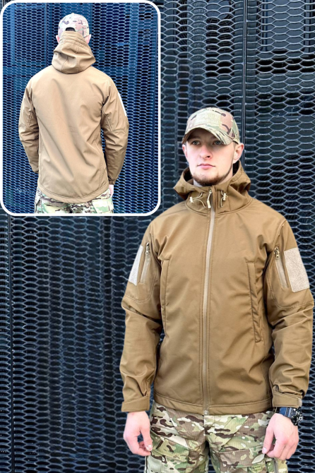 Армейская ветрозащитная куртка койот осенняя штурмовая водоотталкивающая куртка для военнослужащих   XL WAR Львов - изображение 1