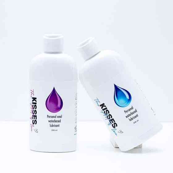 Анальний лубрикант на водній основі Kisses 200 мл. – Інтимне мастило Вінниця