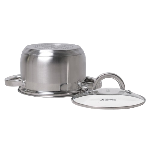 Каструля нержавіюча сталь 1,8л з кришкою порожнисті ручки 5616S АМА Житомир - фото 5