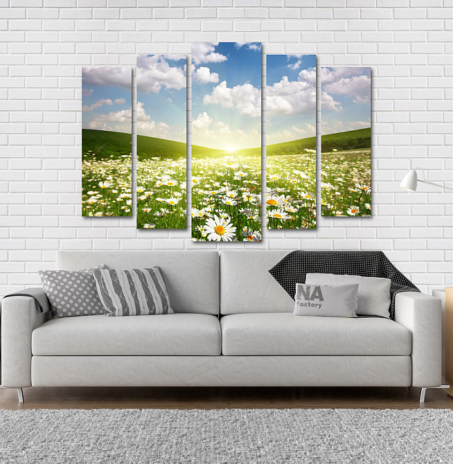 Модульная картина Ромашки Поле Art-160_5 Киев - изображение 2