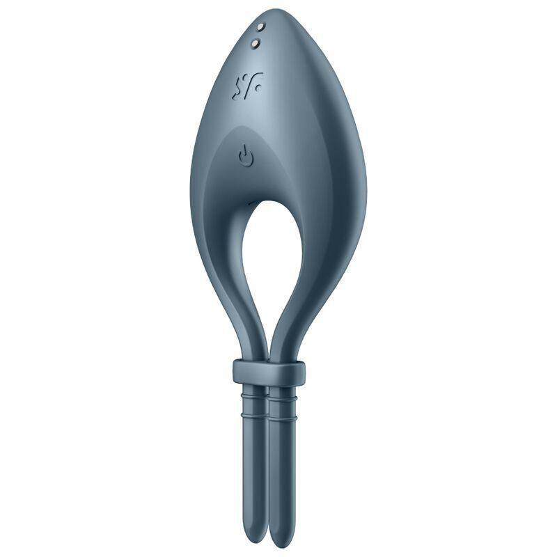 Ерекційне смарт віброкільце ласо з регулюванням розміру Satisfyer Bullseye Dark Blue Sex Aura Київ - фото 1