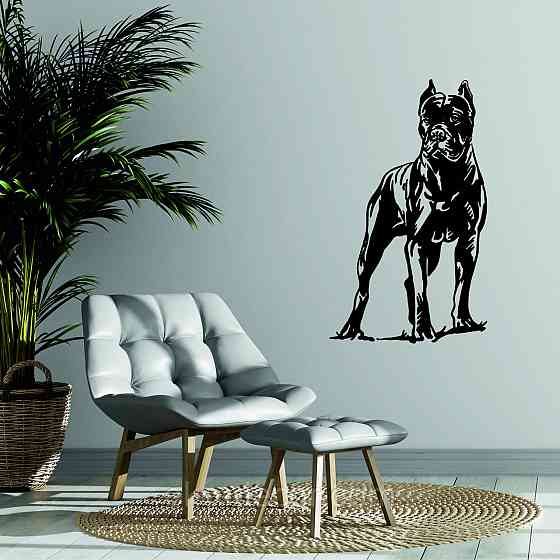 Декоративное настенное Панно «Кане-корсо», Декор на стену 110*65 см, Черный Киев