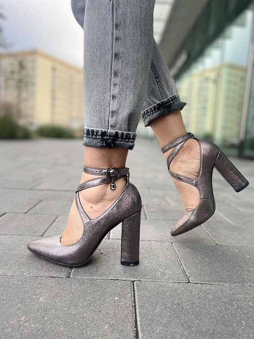 Туфлі жіночі MISSKA срібні еко-шкіра каблук 10см 36р.37р.38р. (3605) Коломыя - изображение 4