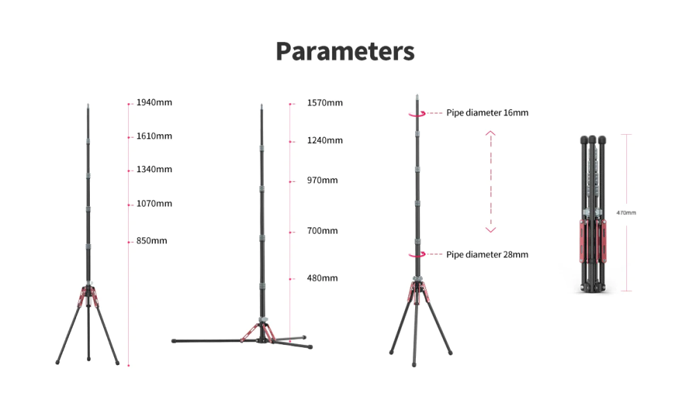 Штатив Ulanzi Full carbon fiber Multifunctional portable light tripod (UV-2784 MT-49) Київ - фото 11
