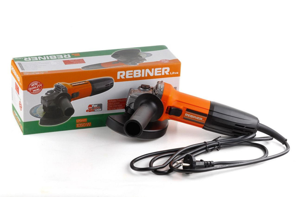Кутова шліфмашина Rebiner RAG-1050 (125 мм, 720 Вт) — надійна болгарка для різання та шліфування Львів - фото 1