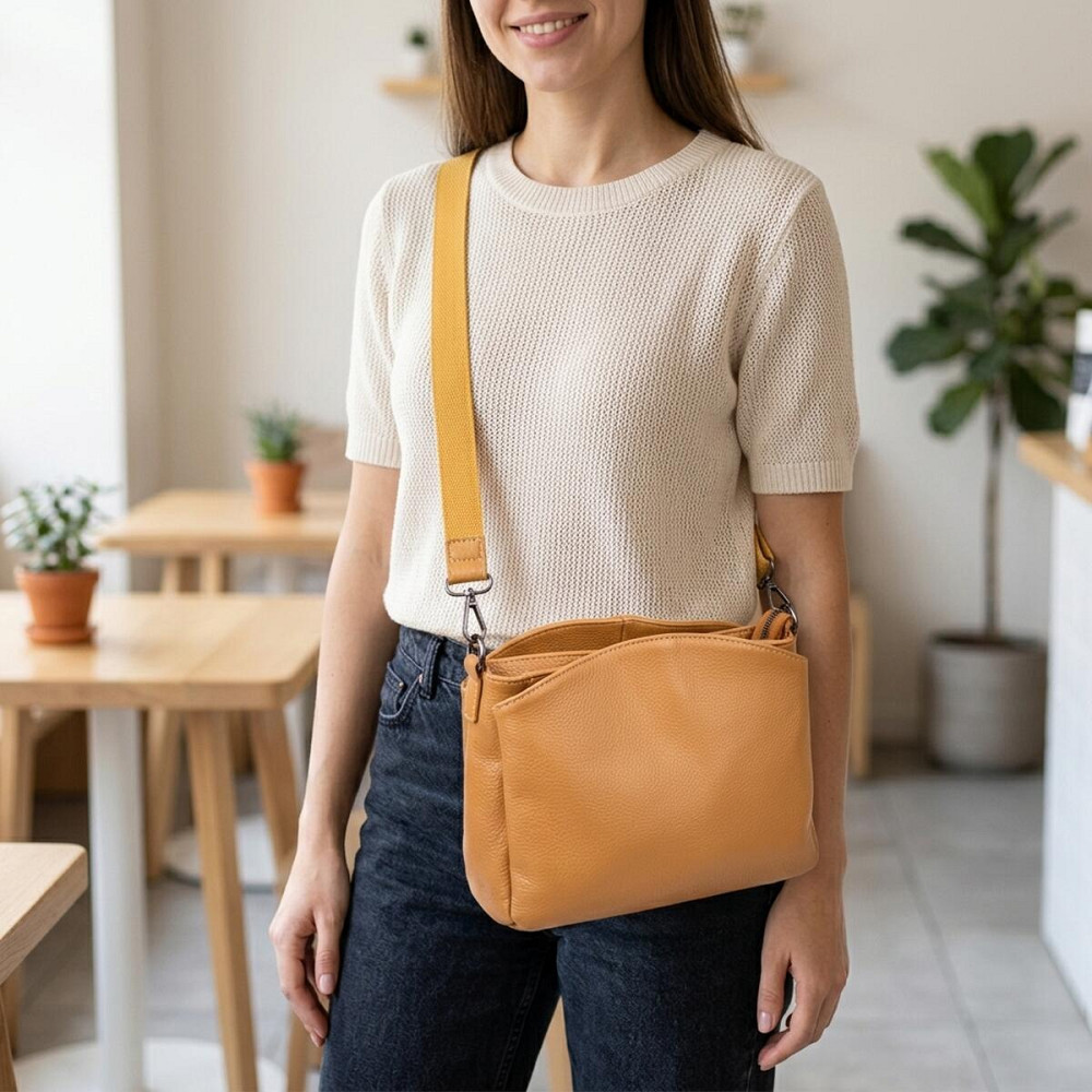 Сумка жіноча з натуральної шкіри Vintage 23008 Рудий Київ - фото 12