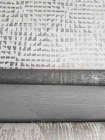 Шпалери вінілові на флізелін AS creation Geo Effect 0.53х10 абстракція геометрія 3д срібло золото беж 38352-3 Київ