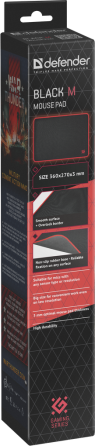 Килимок для миші Defender Black M (50560) (6383542) Київ