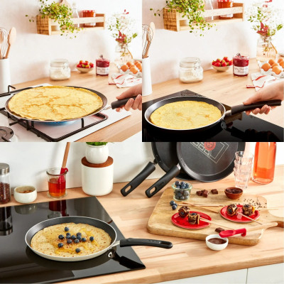 Сковорода Tefal Halo для млинців 25 см, алюміній, бакеліт, сірий (C3123853) Вінниця - фото 3