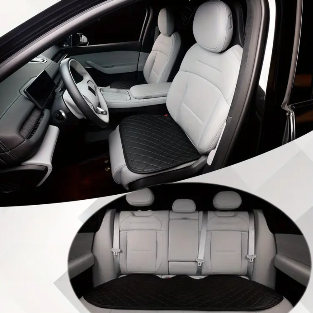 Комплект чехлы в автомобиль на переднее и заднее сиденье универсальные,авточехлы на 3 шт,цвет черный Каменец-Подольский - изображение 1