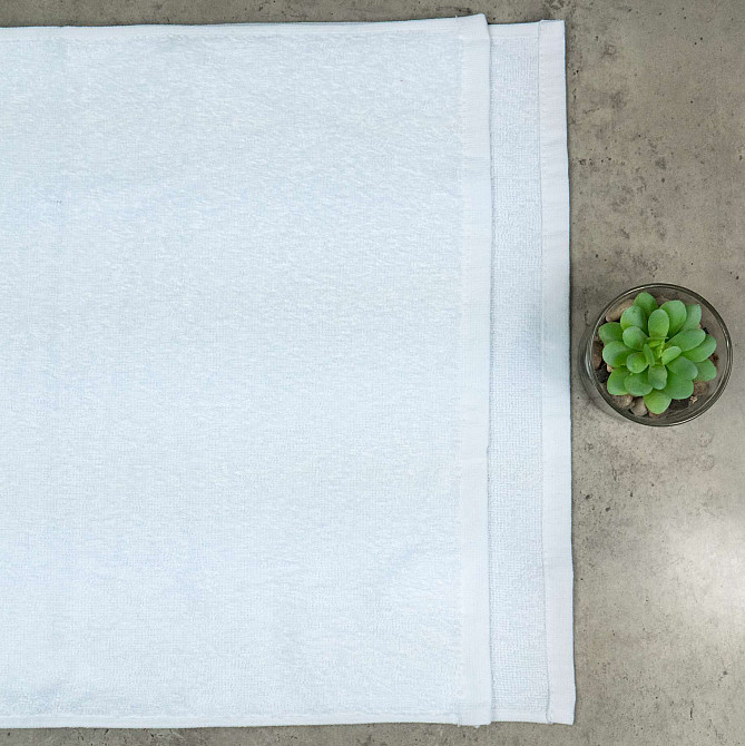 Набор махровых полотенец 3шт GM Textile 50х90см, 50х90см, 70х140см 400г/м2 (Белый) Сумы - изображение 3